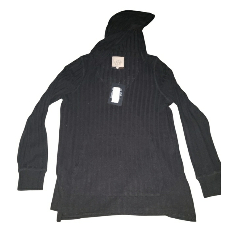 NWT CHASER poor boy ribb hi lo kanga pocket Pullover hoodie- S